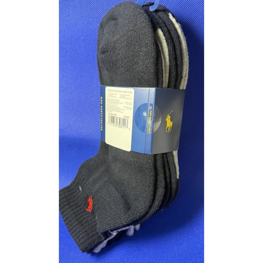 Polo Ralph Lauren Classic Sport Low Cut Ankle Socks Men's Size 6-12.5 Pack Of 4 - Picture 4 of 8